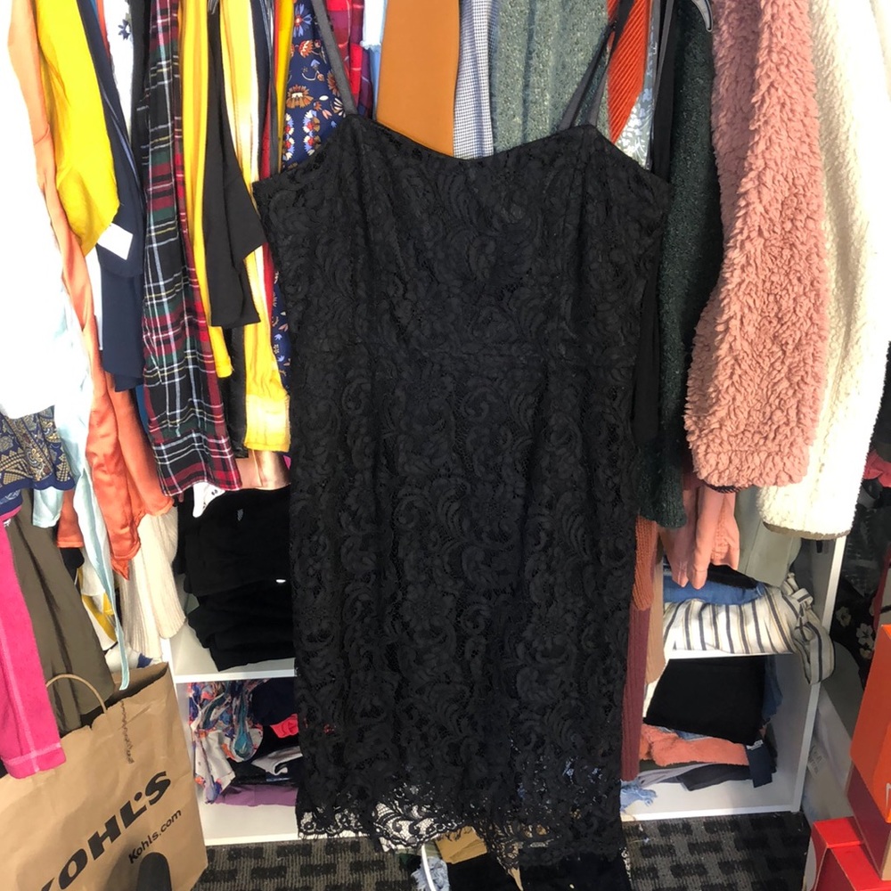 Black lace dress (not see through)